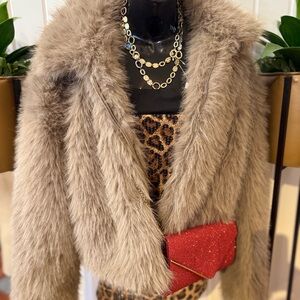 Luxurious Faux Fur Teddy Jacket - Tan